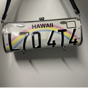 Little Earth License Plate Handbag (never used)